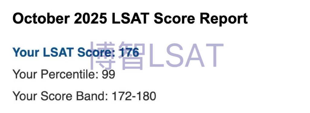LSAT10月成绩单