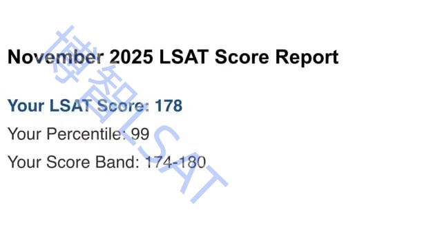 LSAT11月成绩单